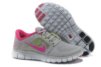 Nike free run +3 grey/pink