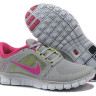 Nike free run +3 grey/pink