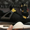 Air Jordan 4 RETRO AJ4 Black Gold White 308497-032
