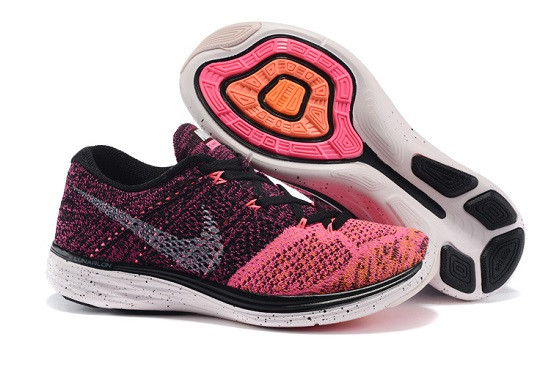 Nike Flyknit Lunar 3 Running Black/White/Pink