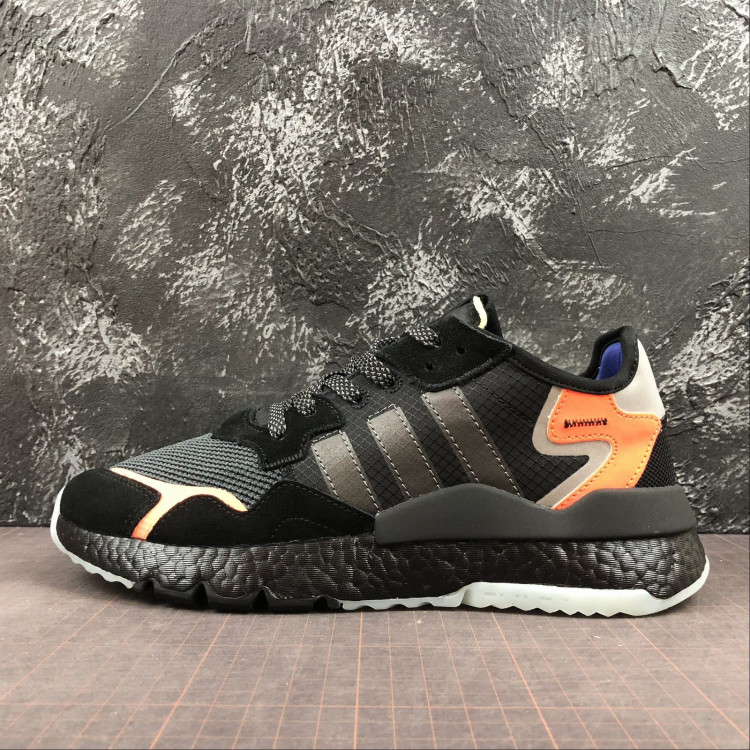 Adidas Nite Jogger 2019 Boost CG7088 Black \ Dark Gray \ Orange