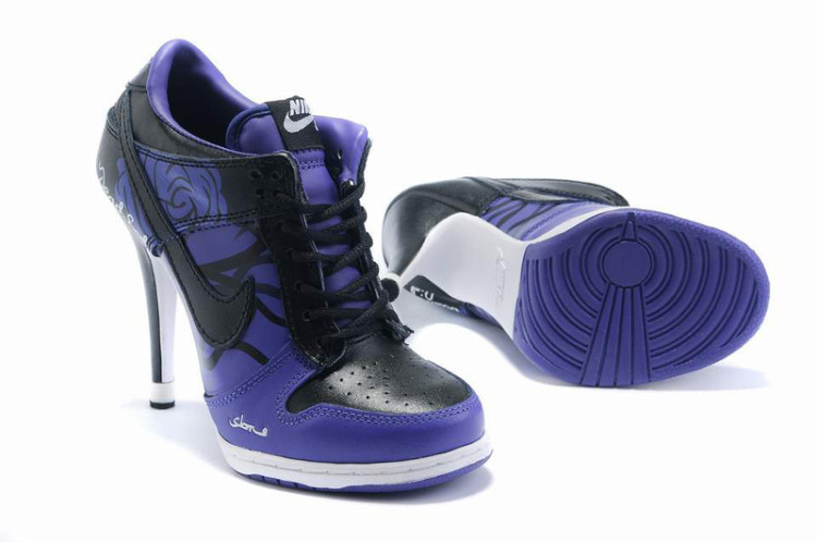 Nike Dunk High Heels purple