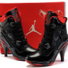 Air Jordan 4 High Heels Black/red
