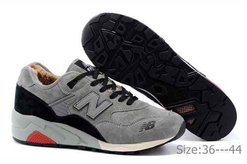 New Balance 580 w gray/black/red