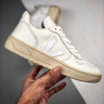 Veja V-10 Leather Extra Sneakers white beige