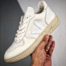 Veja V-10 Leather Extra Sneakers white beige