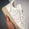Veja V-10 Leather Extra Sneakers white beige