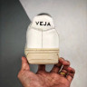 Veja V-10 Leather Extra Sneakers white beige