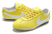 cortez женские leather yellow/white
