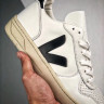 Veja V-10 Leather Extra Sneakers white black beige