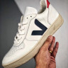 Veja V-10 Leather Extra Sneakers white black beige red 