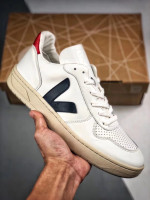 Veja V-10 Leather Extra Sneakers white black beige red 