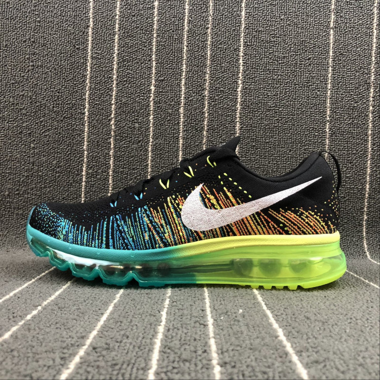 NIKE FLYKNIT MAX 2014 Black Yellow Turquoise
