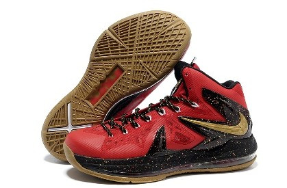 LeBron 10 X PS Elite red/black/gold