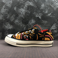 Converse x UNDEFEATED Chuck 70 LOW Black White Yellow 162981C