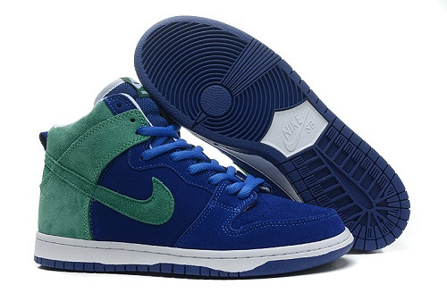 Nike Dunk High blue/green/white