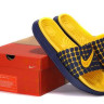 Тапочки nike yellow/blue