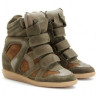 Isabel Marant Bekett suede concealed wedge sneakers