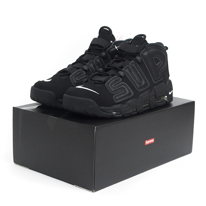 The Supreme x Nike Air More Uptempo Black