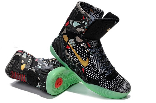 Kobe 9 Elite Black/gray/green/red