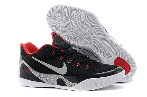 Kobe 9 low EM "Black/Laser-Crimson/Wolf Grey"