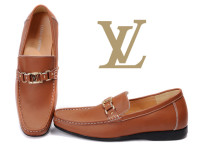 LV moccasin chocolate