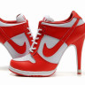 Nike Dunk low heels white/red