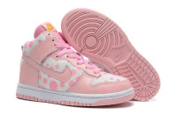 dunk high kids white/pink-dot