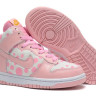 dunk high kids white/pink-dot