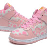 dunk high kids white/pink-dot